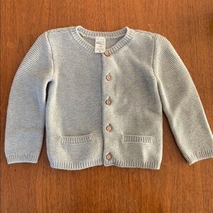 🫐3/$30 Carter's Simple Joys Light Gray Knit Sweater size 12m